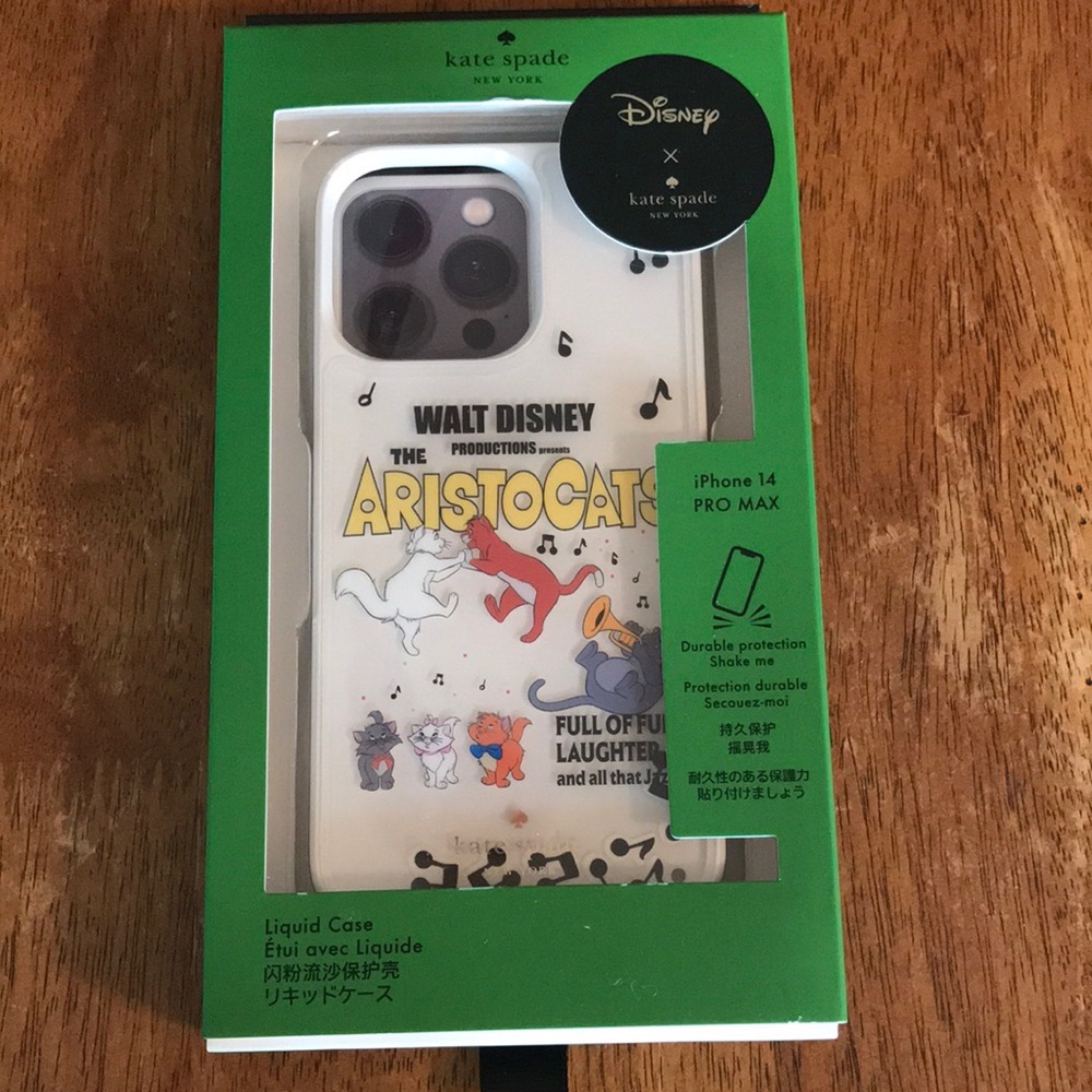 Authentic Kate Spade Aristocats Disney iPhone Pro Max. New in Box with tag.